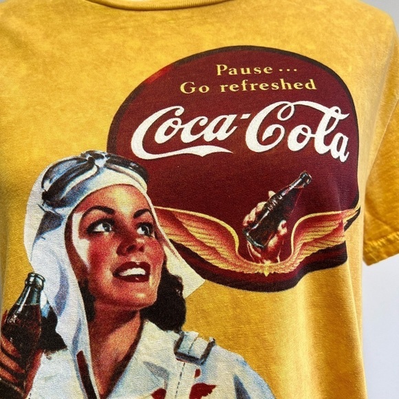 COCA Cola Lucky Brand Oversized T-Shirt Women’s XS Fits Medium - Picture 2 of 5